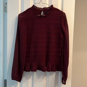 Burgundy dressy blouse